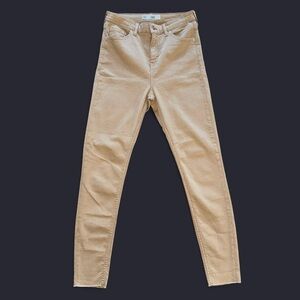 Topshop High Rise Waisted Jamie Skinny Jeans in Camel Tan W30 L32